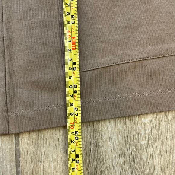 Eileen Fisher Organic Cotton Open Front Cardigan XL Taupe Lightweight Pockets - Picture 5 of 8